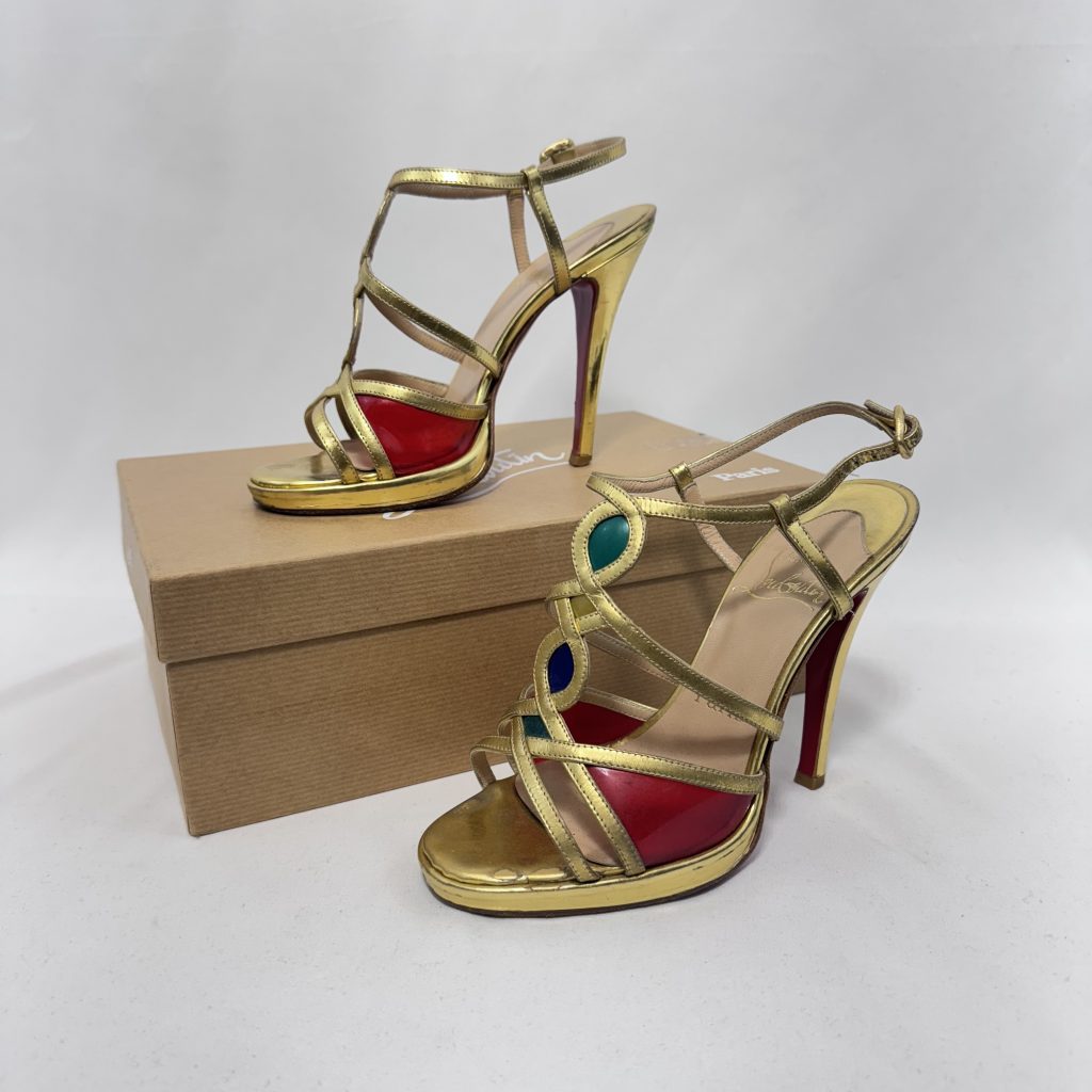 Christian Louboutin Metallic Gold Sandals