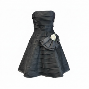 Victor Costa for Bergdorf Goodman Strapless Black Evening Dress