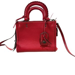 Coach Red Pebbled Leather Crossbody Bag