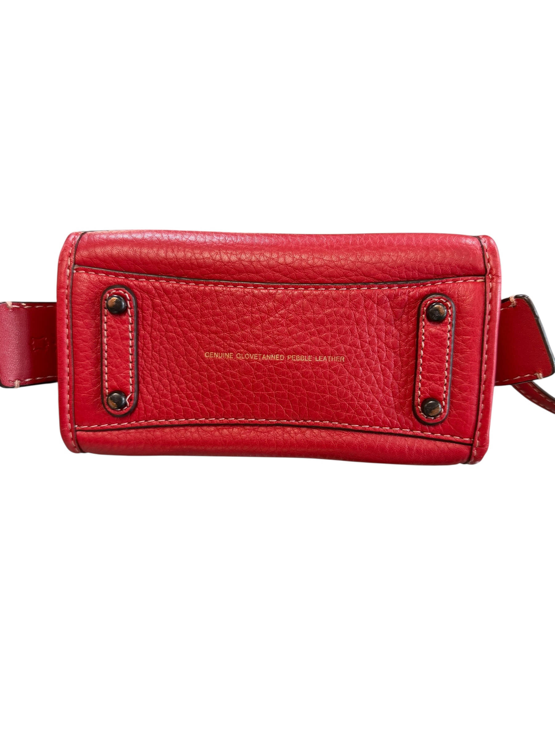 Coach Red Pebbled Leather Crossbody Bag - Image 5