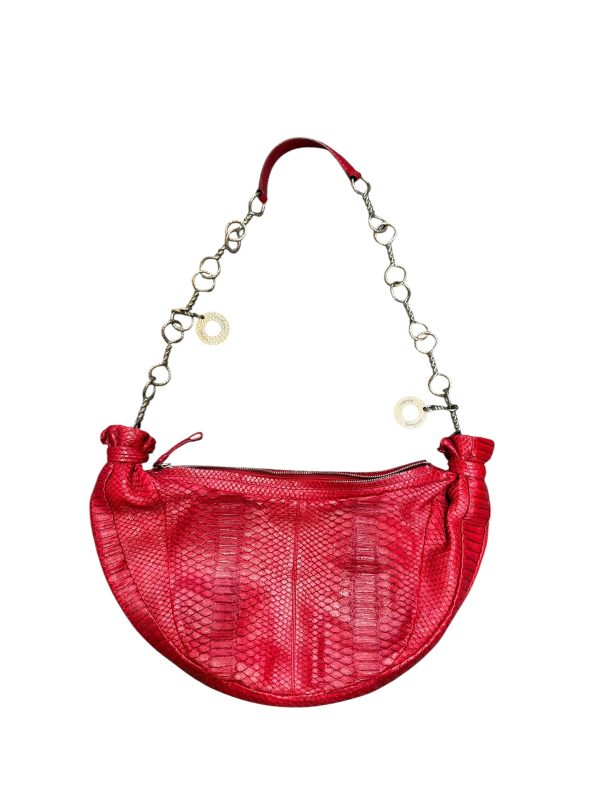 Salvatore Ferragamo Red Leather Shoulder Bag Made in Italy