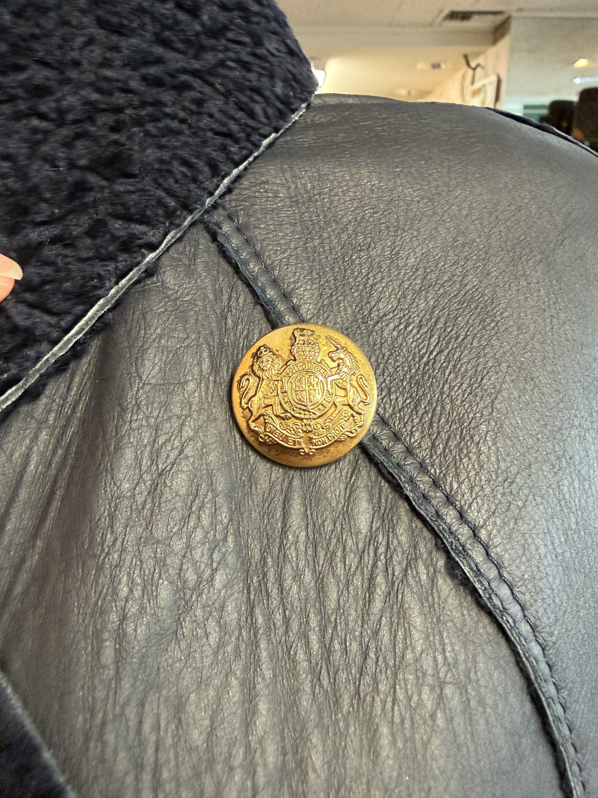 Artico Black Shearling Leather Coat Double Breasted Sheepskin - Image 8